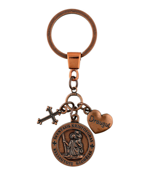 Raktų pakabukas Šventasis Kristoforas Draugui